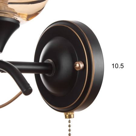 Bra "Vita" 1x60W Tseol: E27 Color: Black, gold 21x15.5x16cm-3