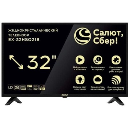 TV ECON EX-32HS021B, 32 ", 1366x768, DVB-T2/C/S2, HDMI 3, USB 2, Smart TV, black-1