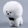Soft toy "Dog" with a butterfly, 22 cm, white color