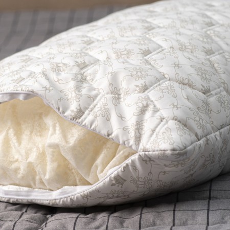 Bamboo pillow+latex 40x60cm, high, bamboo. fiber/natures. Latex, TIK, PE100%-3