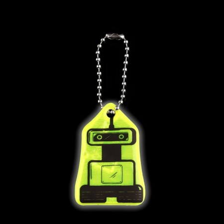 The reflective element "Robot", bilateral, 5 × 3.4 cm, color mix-3