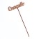 Topper "Thank you", gold, 14 × 4 cm give beautifully