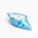Candle "Shell" in a candlestick of gypsum is small, 11.5x5.5x3.5 cm, blue