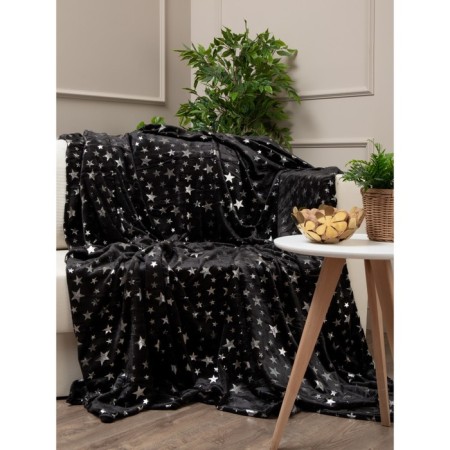 Texrepublic blanket, size 200x220 cm, black color-1