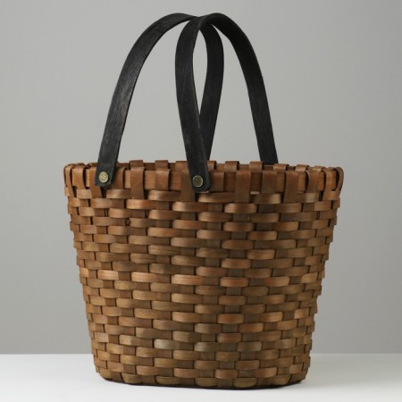 Wicker basket, 28.5 x 23 x h23/38.5 cm, sequoia-1