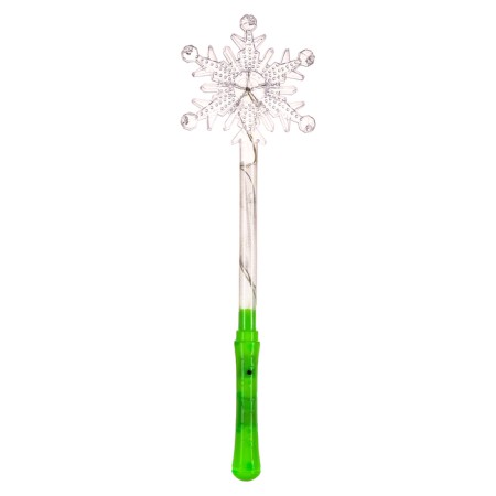 Light rod "Snowflake", green color-1