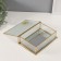 Casket glass with a metal frame "Lotus" Transparent ripples 16x24x7 cm
