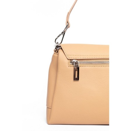Female bag, genuine leather, ludor beige, 26x11x18 cm-2