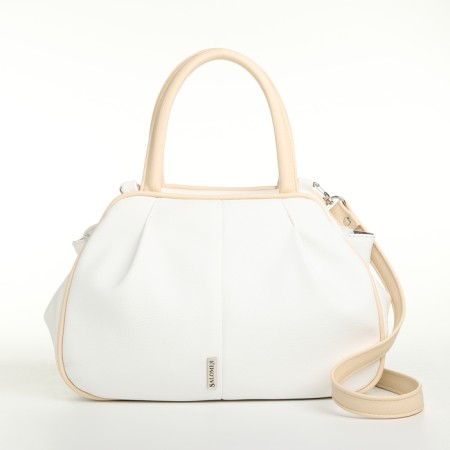 Women's bag with lightning, white color