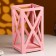 Kashpo wooden 14 × 14 × 26 cm "Lantern High-tech Provence", pink coral
