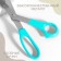 Clothing scissors, 23.7 cm, turquoise color