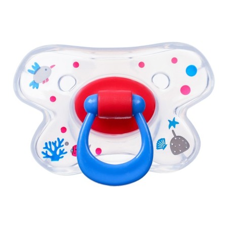 Nipple - dummy, SL, ORTD +12 months, with a cap "Bunny", blue-1