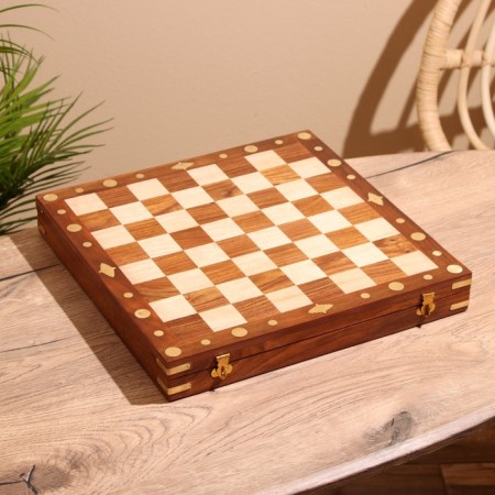 Folding chess, board 35x35 cm, shisham tree-1