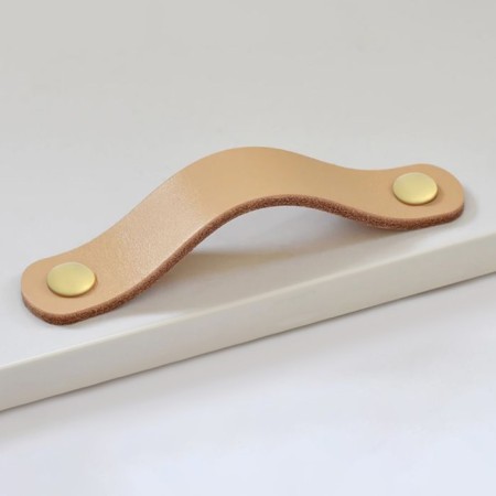 Cappio RSC010 handle handle, leather, m/o 96 mm, beige color-3