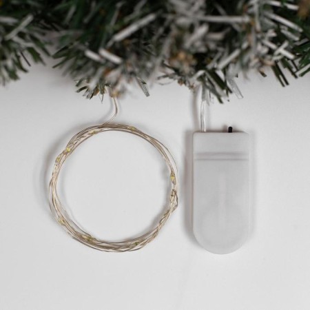 Garland "thread" 1 m dew, IP20, silver thread, 10 LED, white glow, CR2032x2-1
