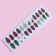 Follow nails, 24 pcs, with glue plates, almond shape, matte burgundy/green/white color