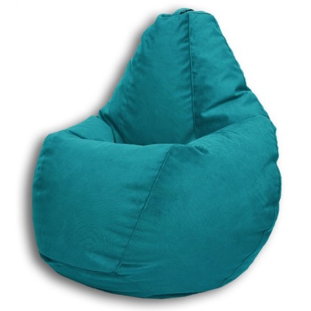 The hand-bag “pear” is positive carat, size l, diameter 80 cm, height 100 cm, velor, turquoise color-1
