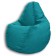 The hand-bag “pear” is positive carat, size l, diameter 80 cm, height 100 cm, velor, turquoise color