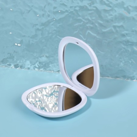 Folding mirror "bottles", 7.5 × 7.5 cm, pink/purple color-3