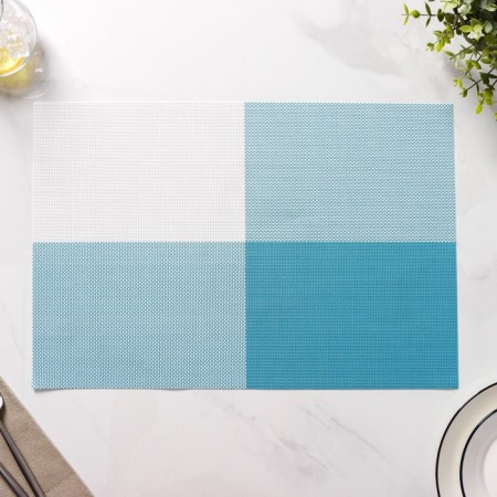Set of serving napkins on the table “mood”, 4 pcs, 45 × 30 cm, white-blue color-7