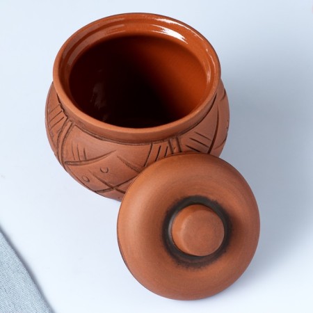 Ceramic potato pot "Kungur" Propheries / 0.65l-1