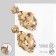Earrings Metal "Atmosphere" Link, Color Gold