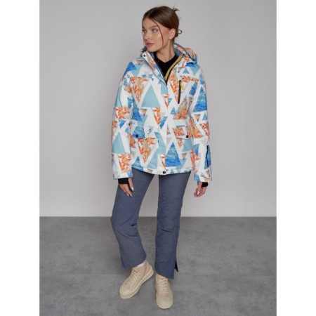 Ski jacket female winter, size 42, blue color-3