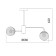 Lamp on the ESCADA rod, 646/6P. 6x60W, e27, 680x680x420 mm, black color