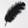 Feather for decor, size: 30-35 cm, black color