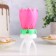 Candle for the cake musical "Bud", spinning, pink, 14.5 cm