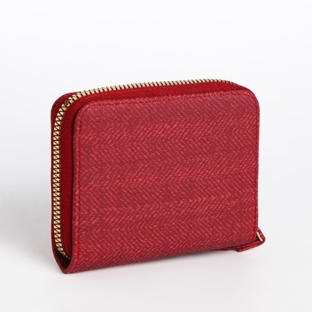 Baby wallet with a zipper, red color-1