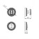 Rotary handle BK6 MT OS-9, color antique silver