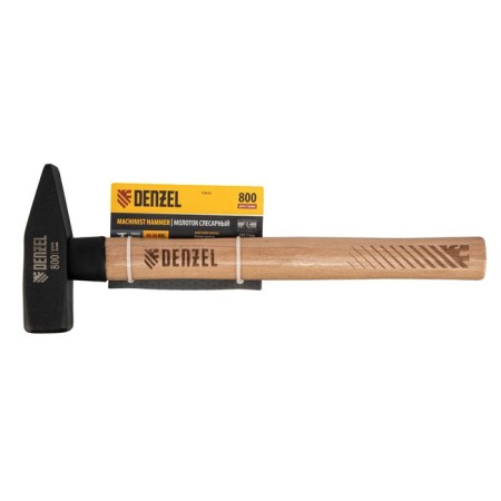 Denzel 10435 locksmith hammer, forged square steel, beech handle, 800 g-2