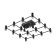 ATMOSFERA chandelier, 48W LED, 3000K, 3840LM, black color