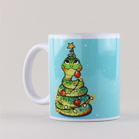 New Year's ceramic mug “Svet”, 320 ml, blue color-1