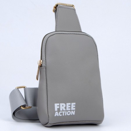 Young bag over the shoulder Free Action, the color is gray-2
