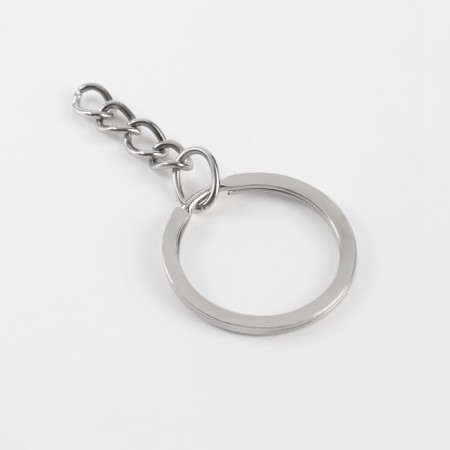 The basis for the Britok D25mm with a chain (FAS 100pcs Price per pcs) Flat metal silver metal-1