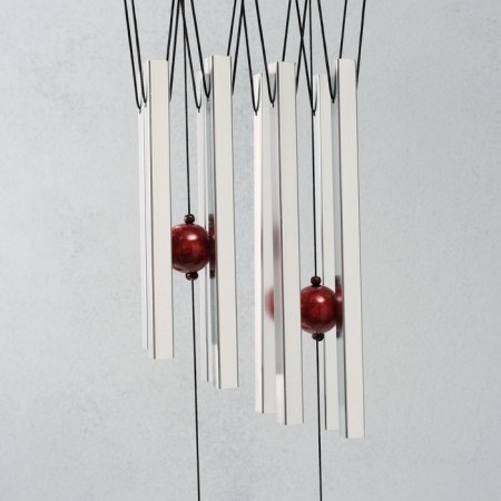 Music of wind metal "Calm" silver 8 tubes 67 cm-2