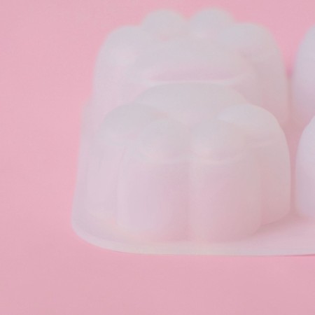 Mold Dolyana "Paws", silicone, 9.5 × 9 × 2.5 cm, cell 4 × 4 cm, white color-4