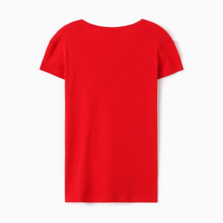 Women's T-shaped T-shirt T-shirt, red color, size 50-3