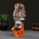 Piggy bank "Owl on the stump" Brown, 11x13x27.5cm