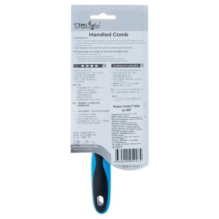 Delight comb, with rings, 37 teeth 20 mm, black and blue-4