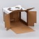 Box for cake 3 windows, with handles, white, 24 x 24 x 20 cm