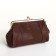Cosmetic bag, 2 departments, outer pocket, brown color