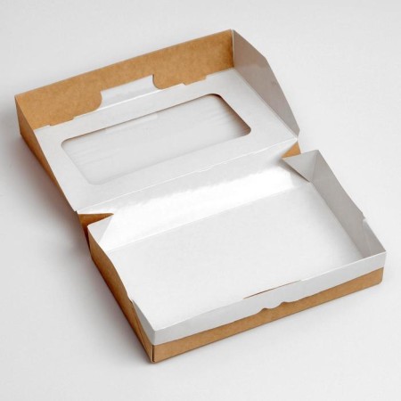 A set of folding boxes with a window, craft, 17 x 7 x 4 - 20 x 20 x 4 cm 3 pcs.-4