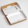 A set of folding boxes with a window, craft, 17 x 7 x 4 - 20 x 20 x 4 cm 3 pcs.