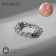 Ring "Star", white-silver color, dimensionless