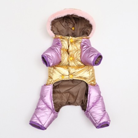 The overalls "glare" with a weight, size 16 (ds 36 cm, og 46 cm, ok 35 cm), gold-lavender-9