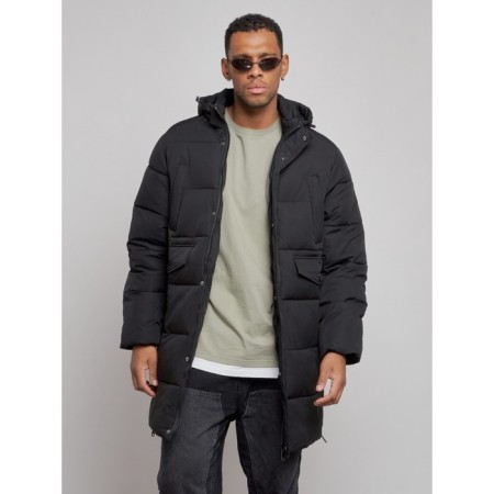 Extensive male winter park, size 58, black color-7