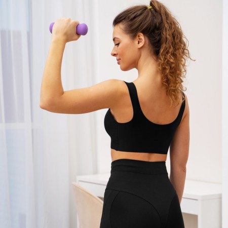 Neoprene dumbbell, 0.75 kg, purple color-4